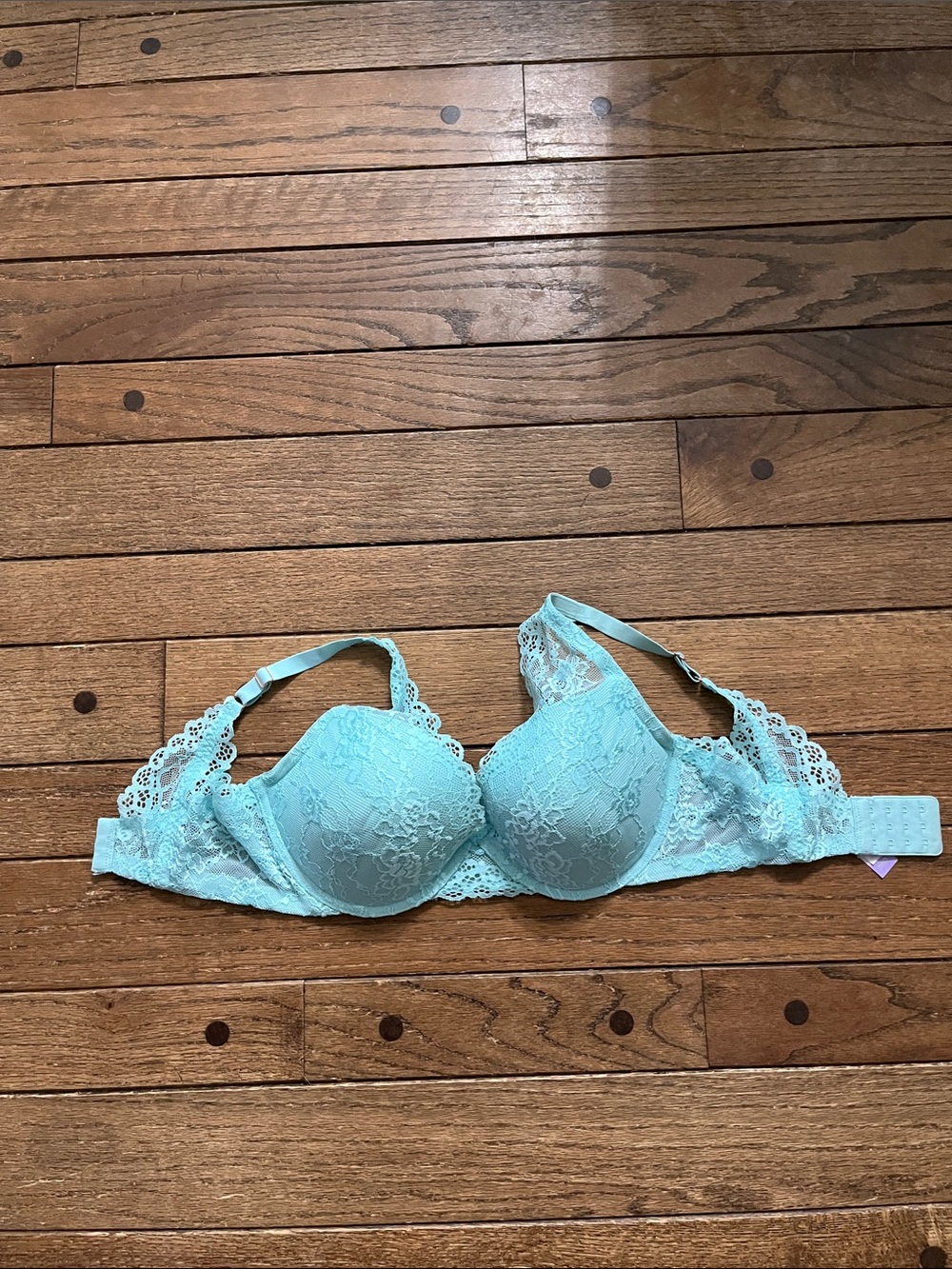 Secret Treasures Lace Contour Bra in Light Aqua